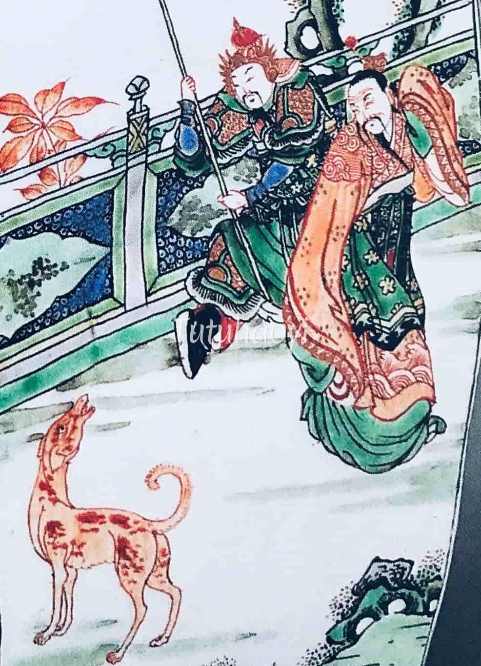 Duke Ling of Jin sending dog to attack Zhao Dun and saved by Timi Ming