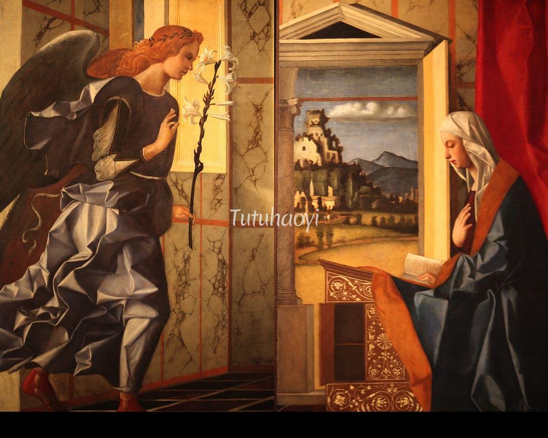 Annunciation by Giovanni Bellini and his studio assistants