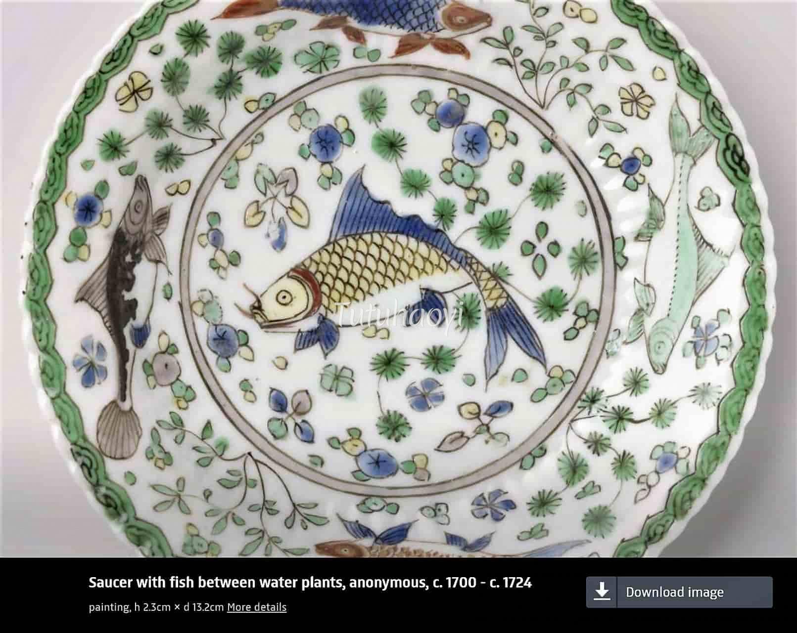 fish motifs on porcelain dishes Rijksmuseum Holland