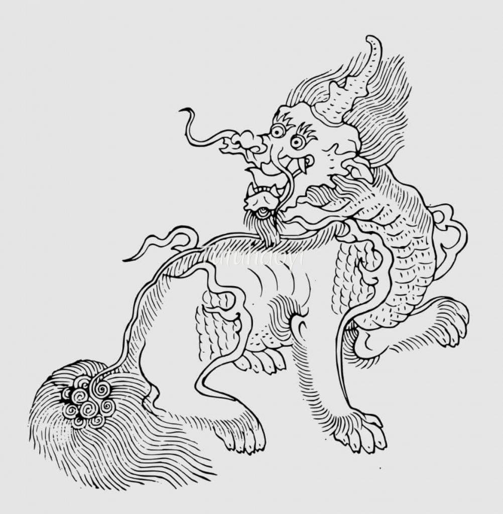 illustration of xiezhi 獬豸