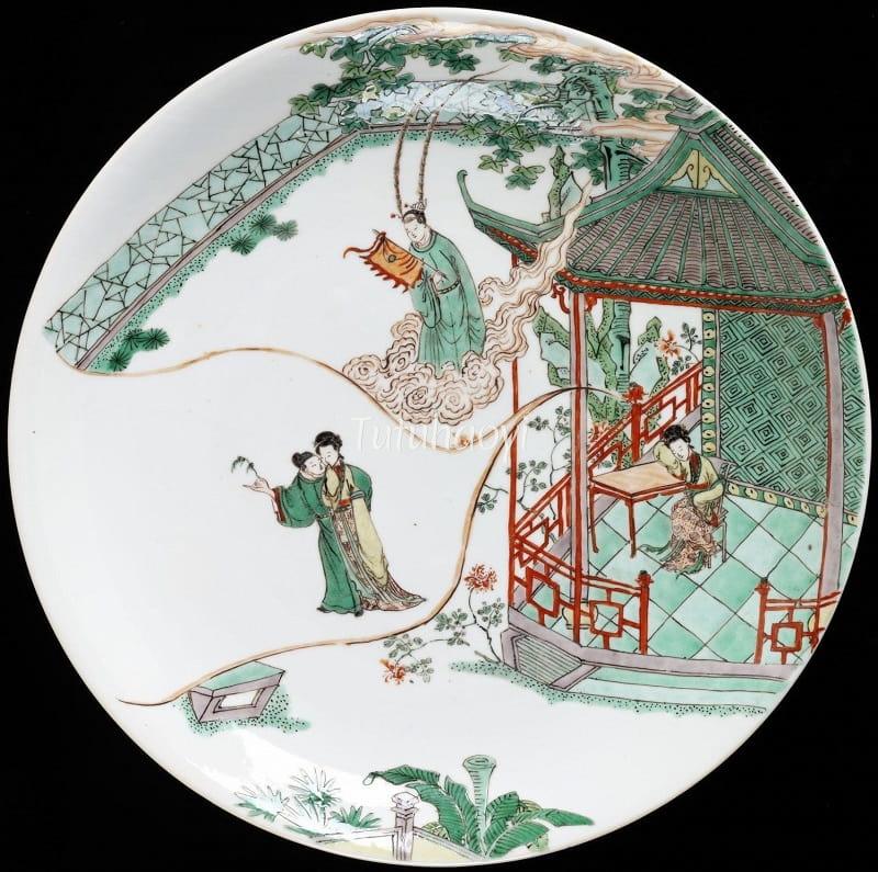 dream in the Peony Pavilion Kangxi porcelain dish