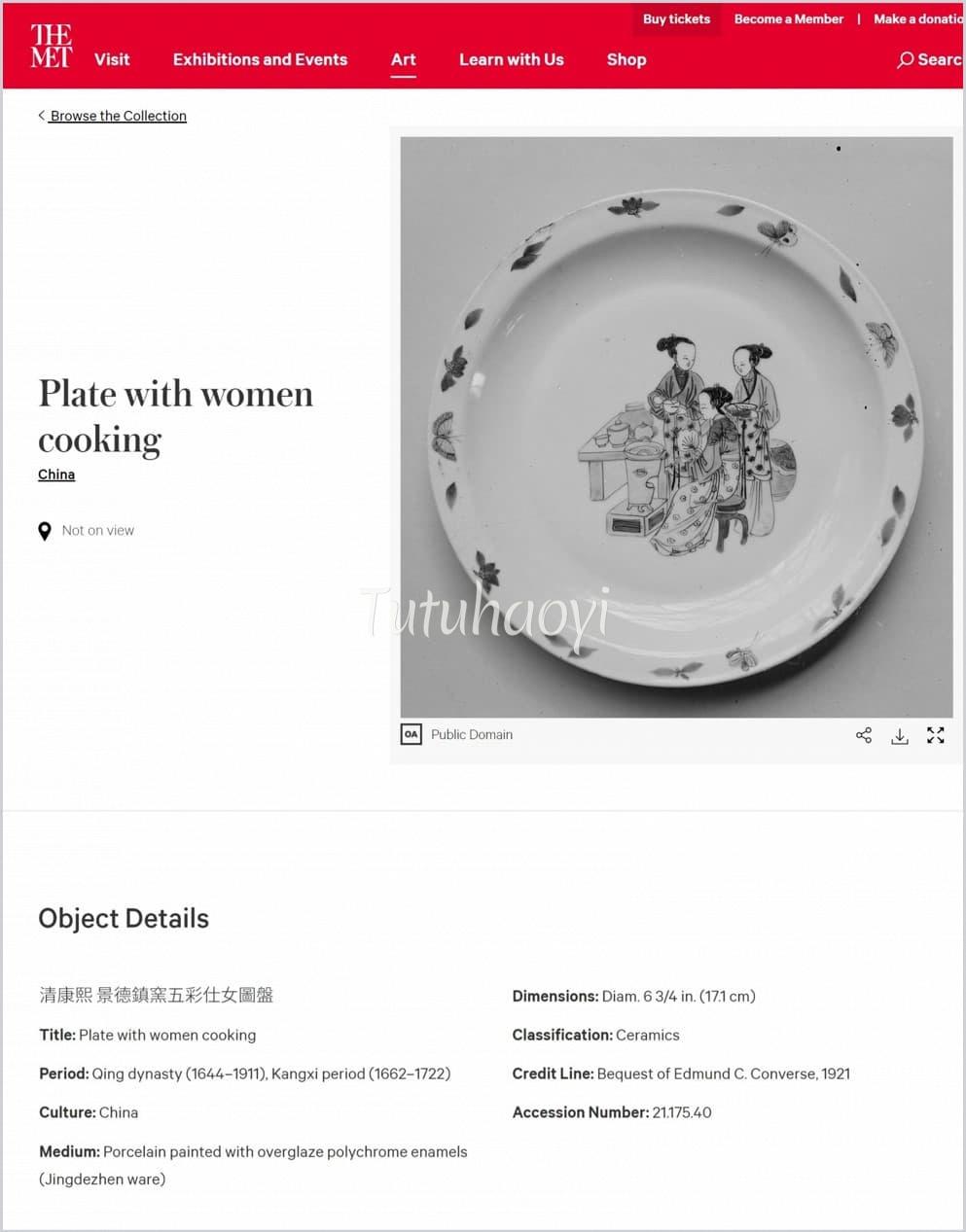 screenshot MET plate with women cooking