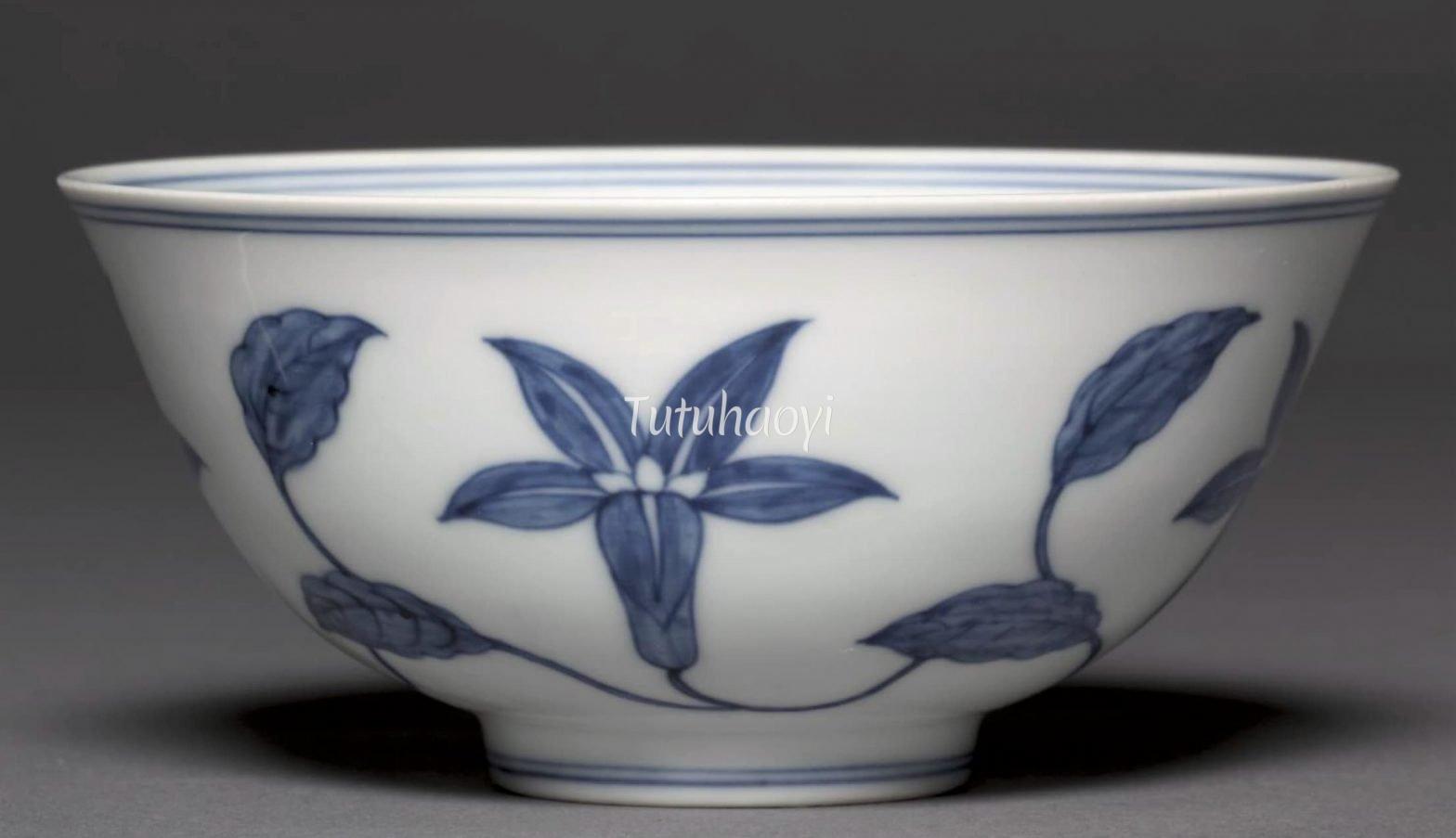 daylily Cleveland porcelain bowl Chenghua