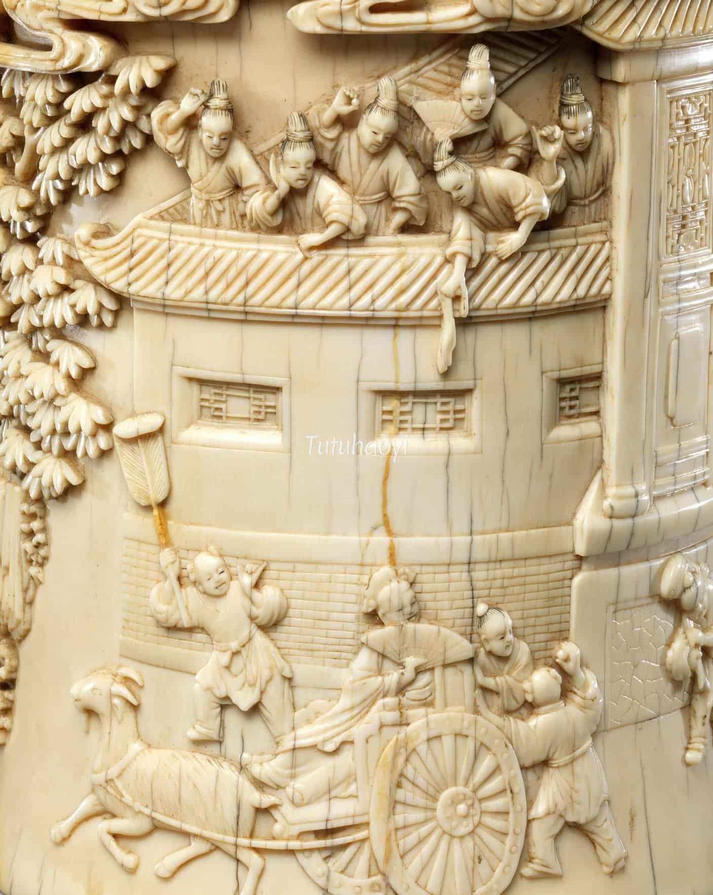 ivory brush holder from The Metropolitan Museum of Art, New York
