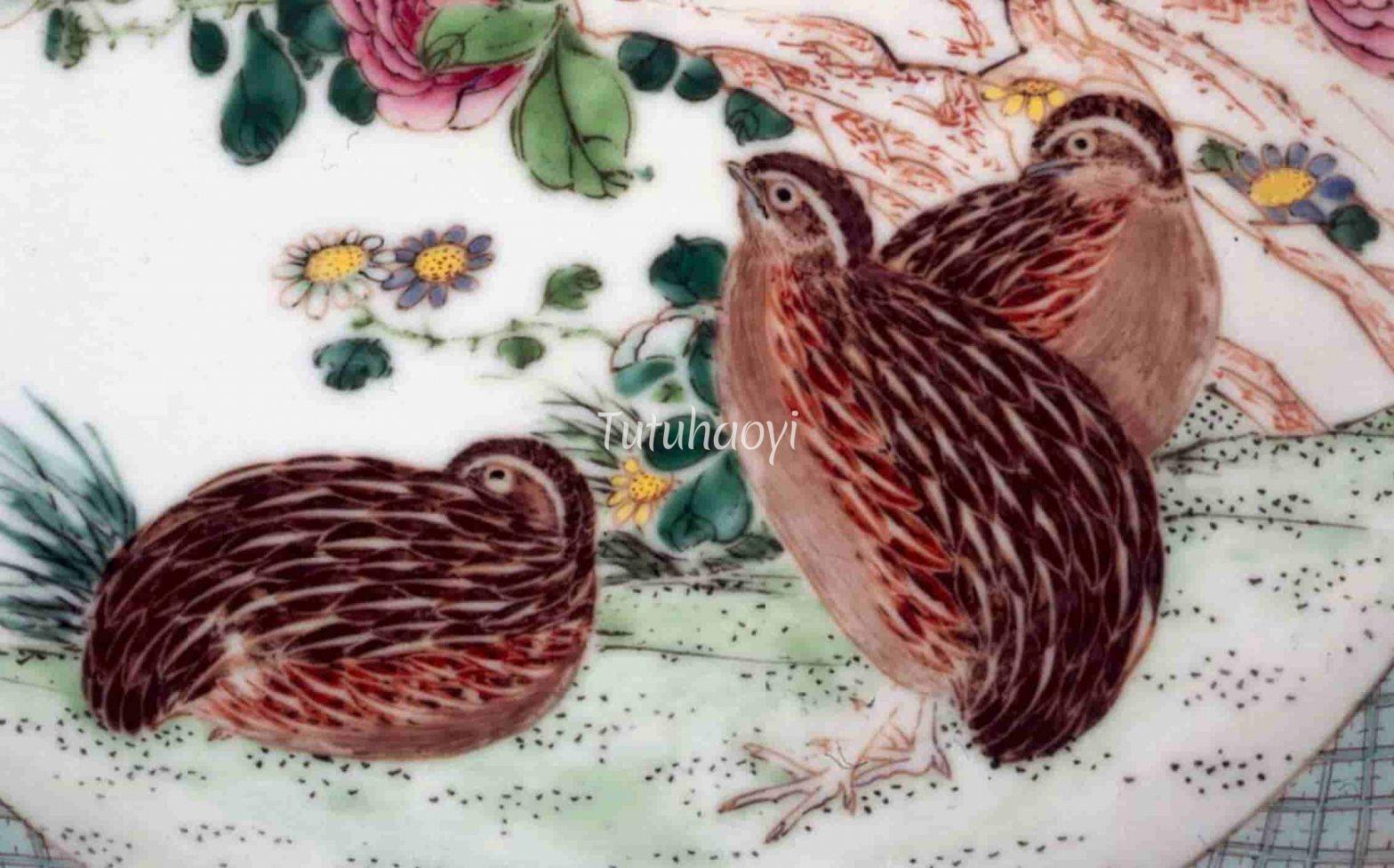 quail Chinese art motif Tutuhaoyi