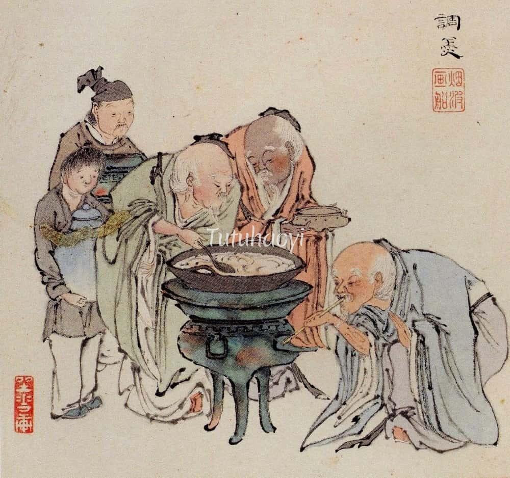 Seasoning the Stew painted by Chen Yin 