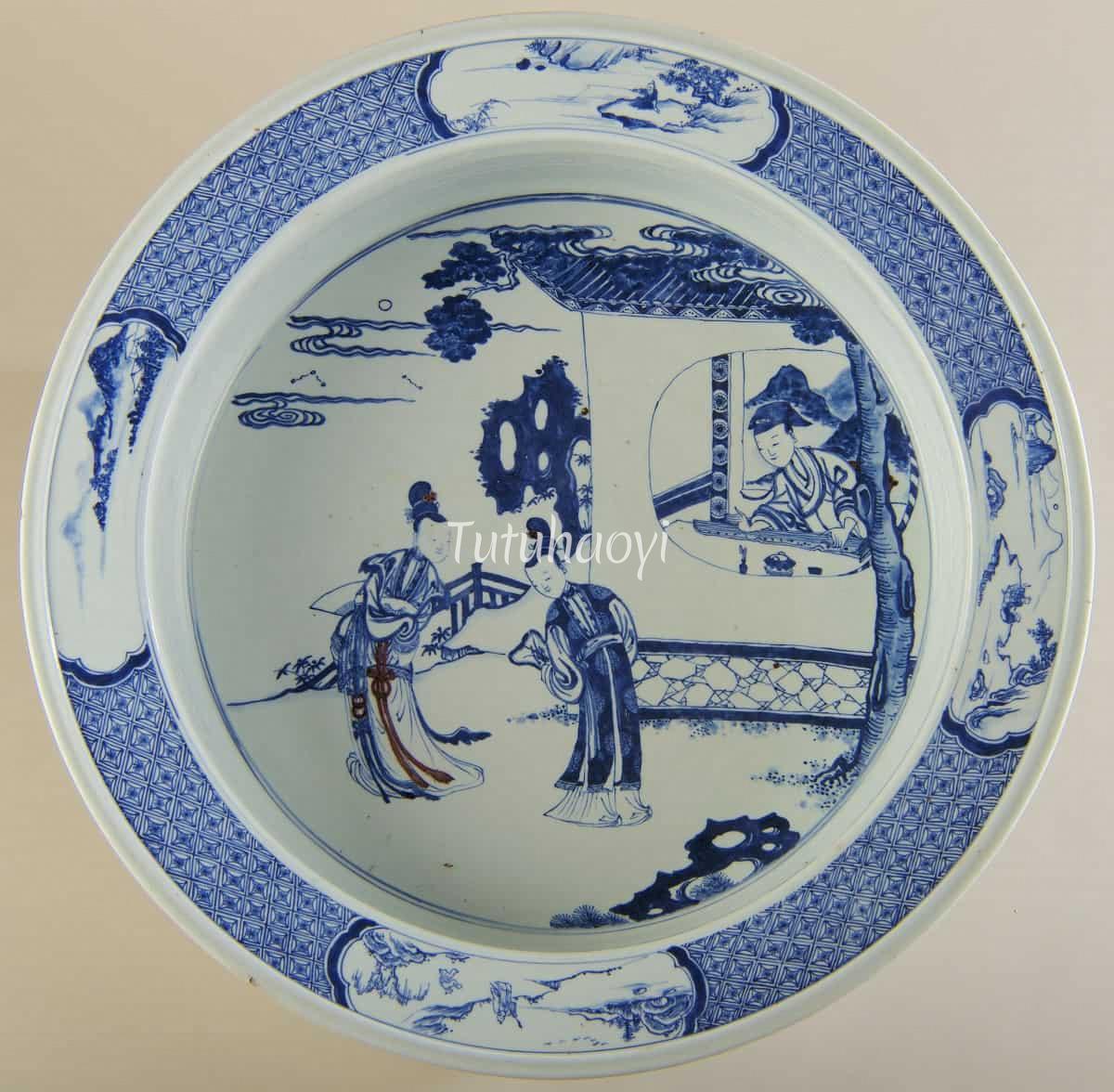 Sir Michael Butler collection depicting Yingying listening to Scholar Zhang playing zither