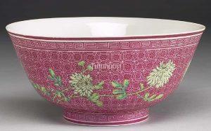 chrysanthemum Qianlong porcelain bowl Tutuhaoyi