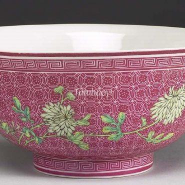 chrysanthemum Qianlong porcelain bowl Tutuhaoyi