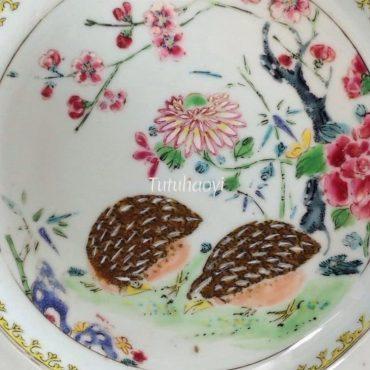 Pun rebus picture on Chinese export porcelain