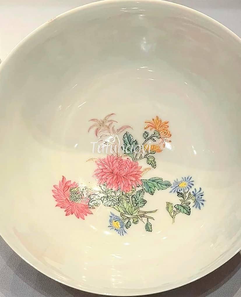 chrysanthemums falangcai bowl Qianlong Tutuhaoyi