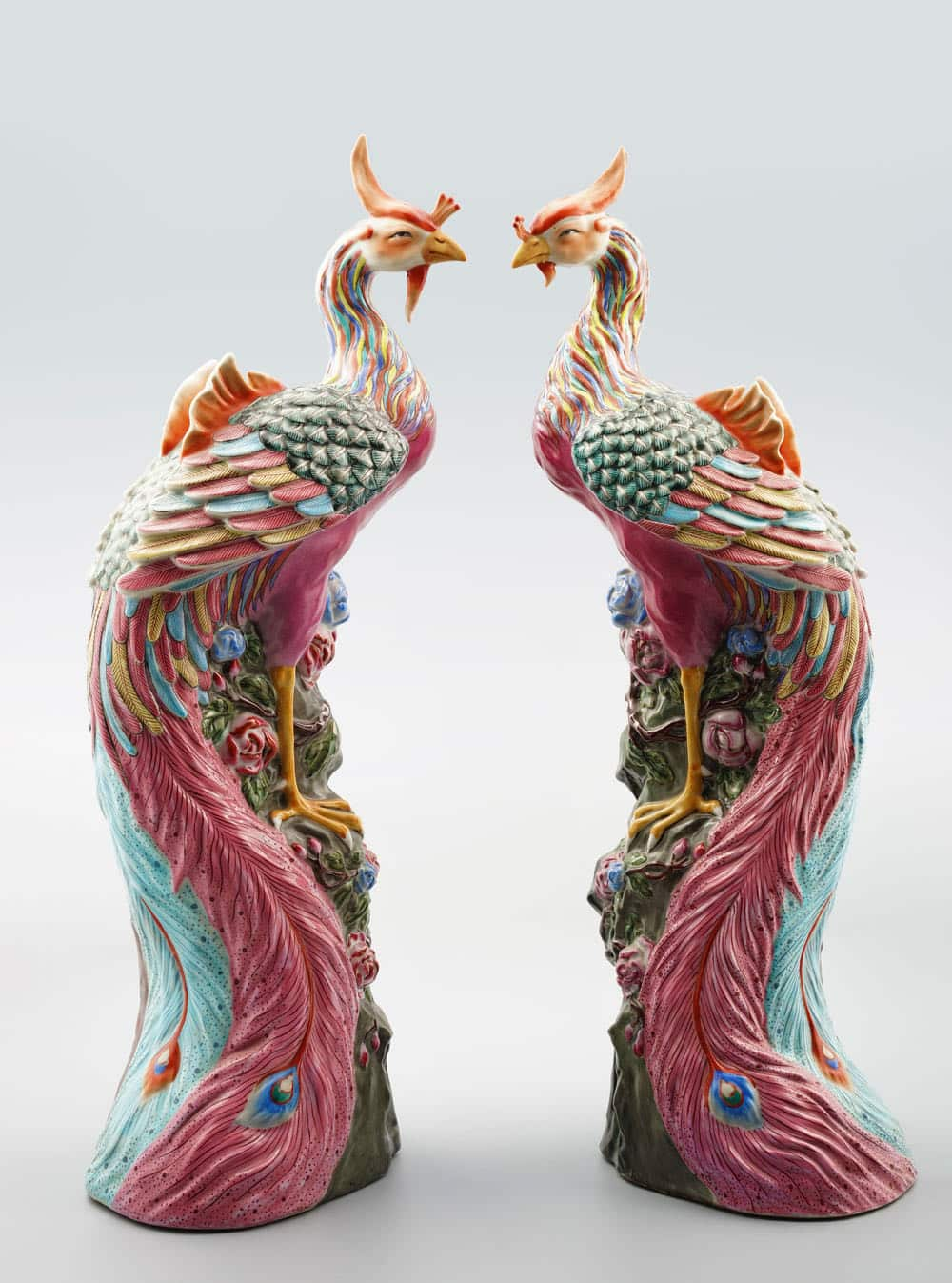 Chinese porcelan phoenix famille rose