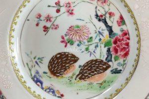 Pun rebus picture on Chinese export porcelain